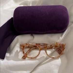 GUCCI Crystal Stars GG Tortoiseshell Women's Eyeglasses